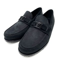 【K678】LOUIS VUITTON(ルイヴィトン)/ドライビングシューズ/スエード生地/黒/サイズ7/26cm