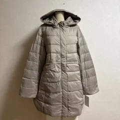 KN3334 ＊5L 大きいサイズ　左胸生地、破れ、ワッペンなどで補正可能。ダウンコートベージュ 無地