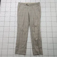 ◇ Θ グリーンレーベル リラクシング チェック柄 チェック柄パンツ サイズM ベージュ系 メンズ E  【1508250010293】