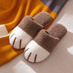 ☆ 브라운 ☆ 44-45 ☆ 고양이 슬리퍼 실내 슬리퍼 yks488 룸 슈즈 슬리퍼 실내 슬리퍼 실내 신고 고양이 고양이 고양이 손톱 따뜻한 따뜻한 씻을 수있는 미끄럼 방지 부드러운 부드러운 보온 방온 가을 겨울