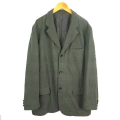 コムデギャルソンオム COMME des GARCONS HOMME テーラード ジャケット ブレザー ウール シングル 背抜き HD-J028 カーキ系 M