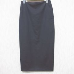 美品 Drawer ドゥロワー FALL1 ウールシャンブレータイトスカート 6524-299-1774 36 ネイビー レディース 古着 中古 USED