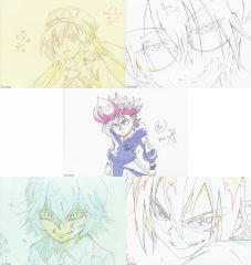[중고] 원화 일러스트 보드 TV 애니메이션 [SHAMAN KING FLOWERS] 복제 원화 5 장 세트