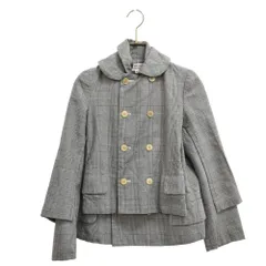 COMME des GARCONS (コムデギャルソン) 15SS ドッキングダブルテーラードジャケット グレンチェック グレー RO-J018のサムネイル