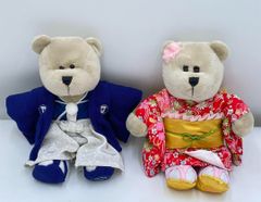 最終値引き スタバ 日本 ペア着物 ベアリスタボーイ、ベアリスタガール