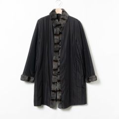 Mayu【美品】バーシブル シルク×レッキス ラビットファー ジャケット M 