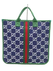 GUCCI Children's グッチ チルドレンズ シェリーライン GGトートバッグ ブルー×グリーンのサムネイル