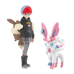 【中古】食玩 トレーディングフィギュア ポケモンスケールワールド パルデア地方 ボタン＆ニンフィア プレミアムバンダイ限定