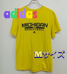 adidas　アディダス　黄色　Ｔシャツ　M　コットン100％　古着