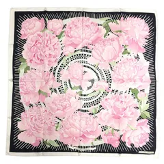 HERMES エルメス カレ90 Les Pivoines 芍薬 aq7948 - バンダナ/スカーフ