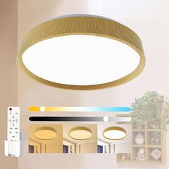 LED シーリングライト 6-8畳 28w 木目調 照明 led 無段階調光調色 照明器具 天井 リモコン付き 3200LM 常夜灯 取付簡単 省エネ 天井照明 寝室 和室 リビング ダイニング 台所 PSE認証獲得 日本語説明書付 1
