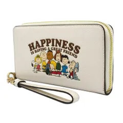 コーチ 財布 長財布 COACH X PEANUTS ピーナッツ スヌーピー ロングジップアラウンド ウォレット CBN35 IMCAH (チョーク×マルチカラー) アウトレット レディース 送料無料