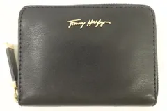 【中古】 TOMMY HILFIGER メンズ財布 -- ラウンドジップ 財布 TOMMY HILFIGER -- 紺 ネイビー ロゴ