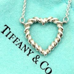 極美品】TIFFANY ネックレス ツイスト ハート コンビ 925 K14 - メルカリ