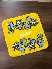 【新品】ねずみのANDY【タオルハンカチ】／お子様のスタイ代わりにも使える