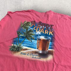 US古着 Blue 84 A Shot In The Dark 南国 ビーチ カクテル Tシャツ XL ボルドー