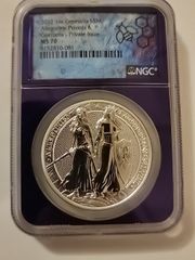 2022 Germania Allegies Polonia and Germania 1oz Silver Coin NGC MS70 TraderBea