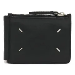 Maison Margiela メゾン マルジェラ 2つ折財布 二つ折り財布 マネークリップ ビルクリップ レザー ブラック 黒 シルバー金具 SA1UI0022