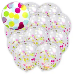 風船 紙吹雪入り ゴム風船【丸型 パステルカラー】10個入り バルーン パステル バースデー 飾り付け 誕生日 紙吹雪 パーティーBLN-003