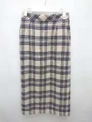 ◇ FREAK'S STORE ウール チェック ロング タイト スカート サイズＭ ベージュ ネイビー レッド レディース P  【1404040017681】のサムネイル