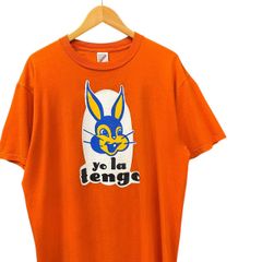 90s ビンテージ yo la tengo プリント バンド Tシャツ Lサイズ オレンジ USA製 90年代 ヨラテンゴ ロックT バンT