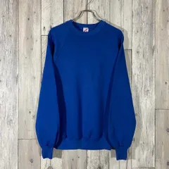 OLD JERZEES 80s ジャージーズ 米国製 ブルー 無地  スウェット トレーナー M