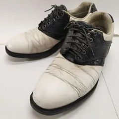 ブリヂストン TOURSTAGE ツアーステージ X-SPIKE ゴルフシューズ WK ホワイト×ブラック 25cm 3E ソフトスパイク 本革 メンズ#10155