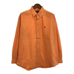 RALPH LAUREN ラルフローレン BLAKE ボタンダウン 長袖シャツ オレンジ (メンズ XL) 中古 古着 S6984