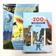 洋書絵本2冊セット The Quiet Place / The Zoo's Grand Opening　<<O-4-M6107