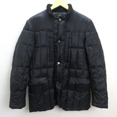 H■23区 HOMME PERTEX ダウンジャケット ブルゾン【46】黒/MENS■119【中古】