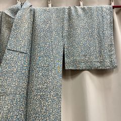 【特価】逸品 美品 正絹 黄金繭 小花 江戸小紋 小紋 女性 婦人 レディース 和装小物 和装 着物 留袖 訪問着 振袖 浴衣 B111309