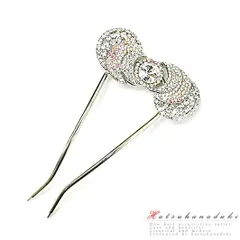 髪飾り 卒業式 入学式 結婚式 ドレス パーティー シルバー ラインストーン オーロラ オーロララインストーン キラキラ かんざし No.10-0418