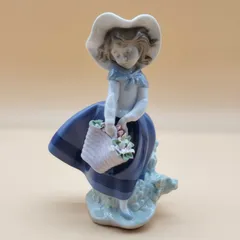 A1260-9/LLADRO/リヤドロ『きれいな花ばかり』/フィギュリン/陶人形 LLADRO リヤドロ 「きれいな花ばかり」5222 フィギュリン 置物