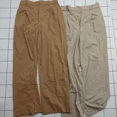 ◇ Θ 《 UNIQLO ユニクロ ツータックスラックス サイズM ベージュ系/ブラウン系　レディースパンツ レディース 》 E  【1509190040616】