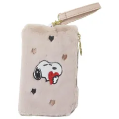 【メール便】スヌーピー 定期入れ キーパスケース リール付き ボアハート ピーナッツ マリモクラフト パスケース 鍵ケース 小銭入れ ICカードケース キャラクター グッズ 