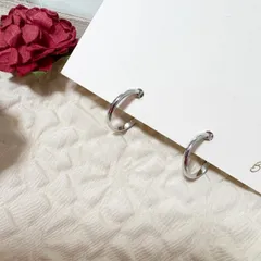 【日本製】15mmフープK18ポストピアス　18金　刻印有り　つけっぱなし