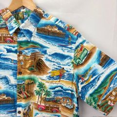 THE BEACH BOYS REYN SPOONER 2002年　TAILORED IN USA プリントアロハシャツ　サイズⅬ　07032520　861
