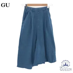 ☆美品☆ GU ジーユー ガウチョパンツ ワイド レディース ブルー S 901-2730 送料無料 古着