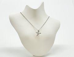 TASAKI 田崎 シルバーネックレス クロス パール付き