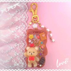 ☆くまチョコ。シャカシャカバッグチャーム、キーホルダー、ストラップ☆　〜チョコレート〜