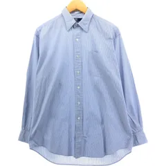 古着 ラルフローレン Ralph Lauren POLO by Ralph Lauren CHATFIELD マルチストライプ 長袖 コットンストライプシャツ/eaa554353