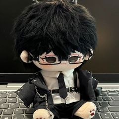 即納 本体 しっぽ スケルトン 骨 黒髪 ぬいぐるみ 20CM 無属性 着せ替えぬいぐるみ 棉花娃娃 綿人形  cotton doll-W050