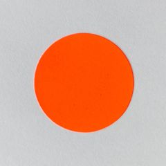蛍光丸シール　オレンジ色