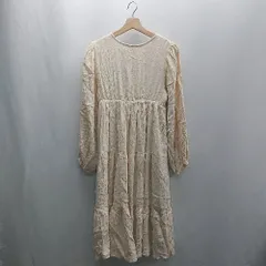 ◇ ⊇ moi tytto　モイテュット コットン100% 長袖 マキシ ワンピース サイズS アイボリー系 レディース E  【1409240026754】のサムネイル