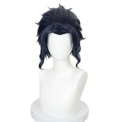【1～3日以内に発送！】コスプレ耐熱ウィッグ ネイビー 前髪立ち上げ ワンレン ショート ウィッグ ★ジョジョの奇妙な冒険/空条承太郎 ★イナズマイレブンGO/剣城優一 等