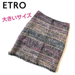 サイズXL】ETRO エトロ ツイードスカート 総柄 42 - メルカリ