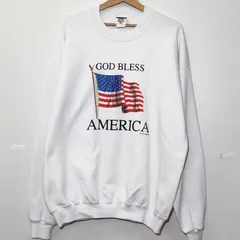 JERZEES  SUPER SWEATS スウェット トレーナー 長袖 アメリカ国旗 プリント 90～00’ｓメンズ 90～00年代 ホワイト