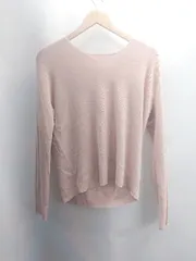 ◇ Θ SAISON DE PAPILLON セゾンドパピヨン Vネック 薄手ニット 長袖 カットソー サイズ S ピンク レディース E  【1411280041550】