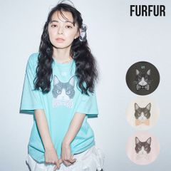 【爆速配送】 【SALE10%OFF】【即納】ファーファー FURFUR トップス 25春夏 【上國料萌衣コラボ】HanaプリントTシャツ（UNISEX） ミドル丈 半袖 コラボ 猫 rwct252048