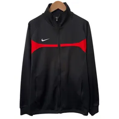 ナイキ トラックジャケット Lサイズ 日本未発売モデル ブラック レッド スウッシュ ロゴ 刺繍  バック センター 刺繍 ラグラン NIKE ジャージ スポーツウェア 2トーン 00s 古着 N112